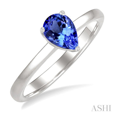 Pear Shape Gemstone Solitaire Ring