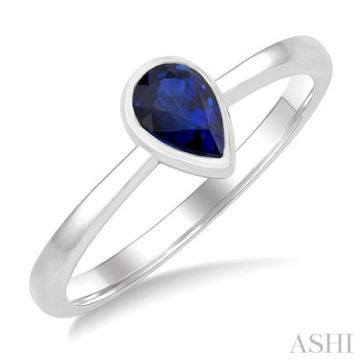 Pear Shape Gemstone Solitaire Ring