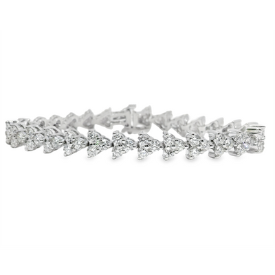 Diamond Cluster Tennis Bracelet