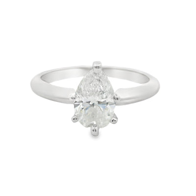 Pear Diamond Solitaire Engagement Ring