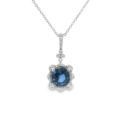 Sapphire & Diamond Pendant