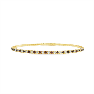 Ruby & Diamond Bangle Bracelet