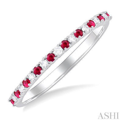 Alternate Gemstone & Diamond Band