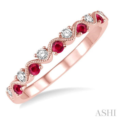 Alternate Gemstone & Diamond Band
