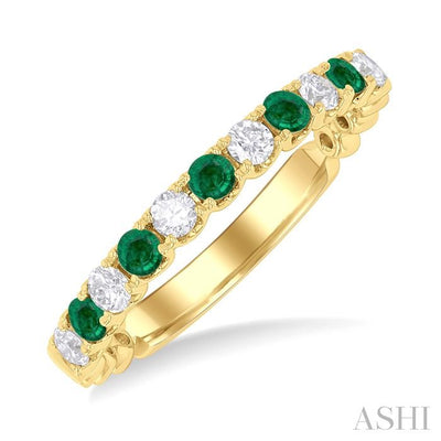 Alternate Gemstone & Diamond Wedding Band