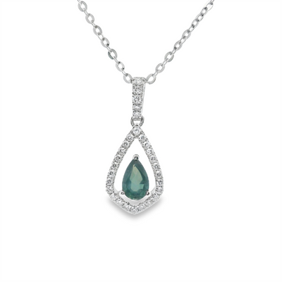 IGI Certified Alexandrite & Diamond Pendant