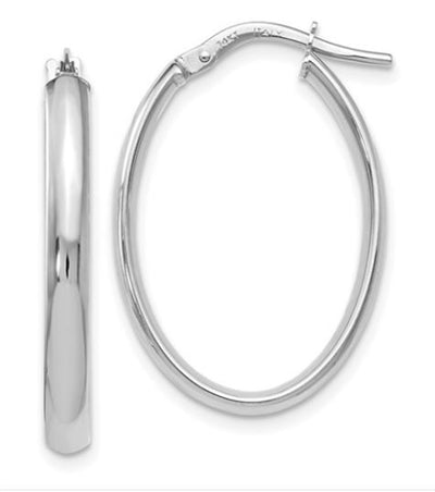 Classic Oval Hoop Earrings