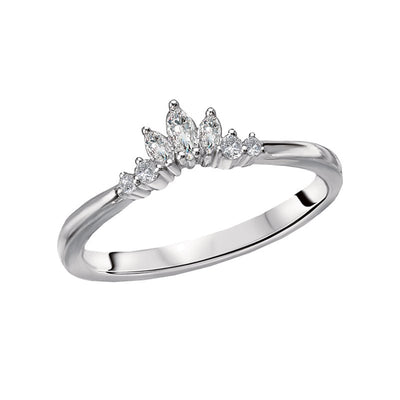 Curved Diamond Wedding Ring