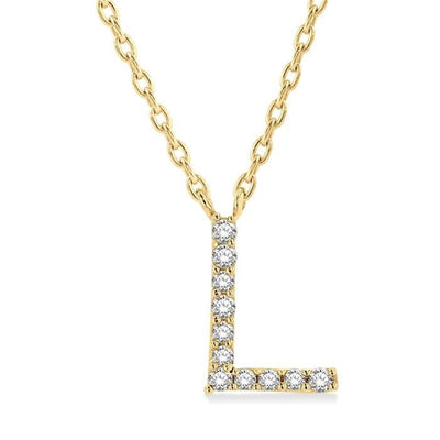 Block Initial Necklace