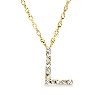 Block Initial Necklace