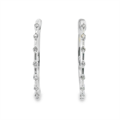 Diamond Hoop Earrings