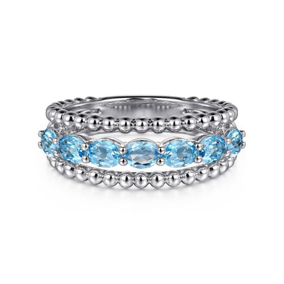 Bujukan Sterling Silver Blue Topaz Fashion Ring