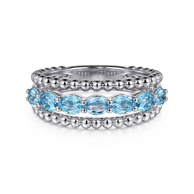 Bujukan Sterling Silver Blue Topaz Fashion Ring