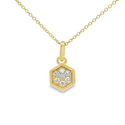 Honeycomb Diamond Pendant