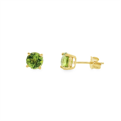 Peridot Stud Earrings