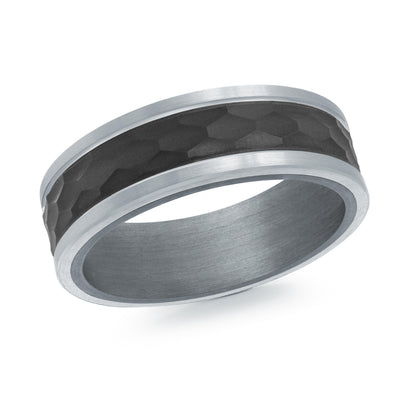 Men's Tantalum & Carbon Fiber Wedding Ring