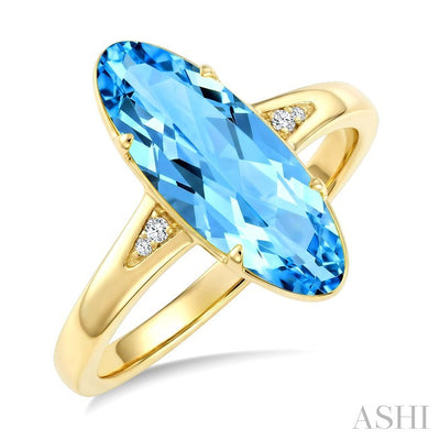 Oval Shape Gemstone & Diamond Ring