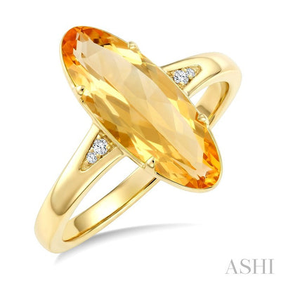 Oval Shape Gemstone & Diamond Ring