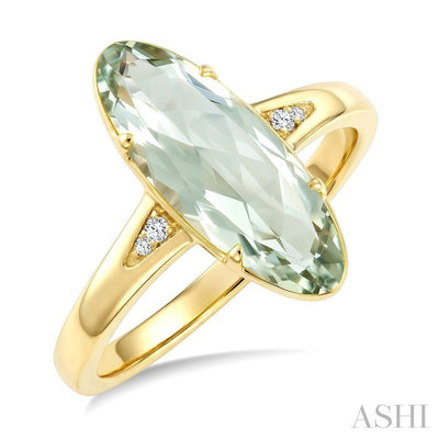 Oval Shape Gemstone & Diamond Ring