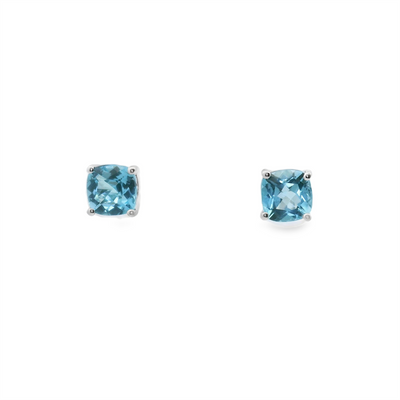 Blue Topaz Stud Earrings