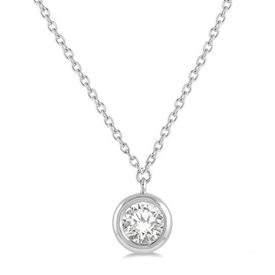 Diamond Bezel Solitaire Necklace