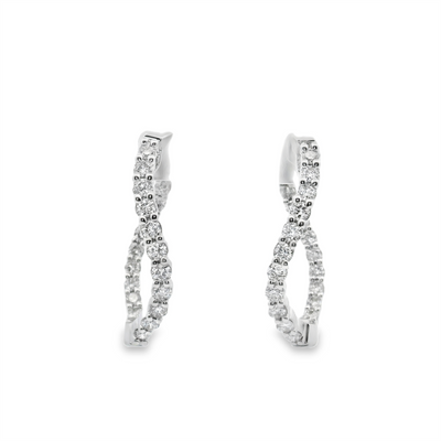 Inside-Out Diamond Hoop Earrings