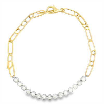 Paperclip Diamond Bracelet