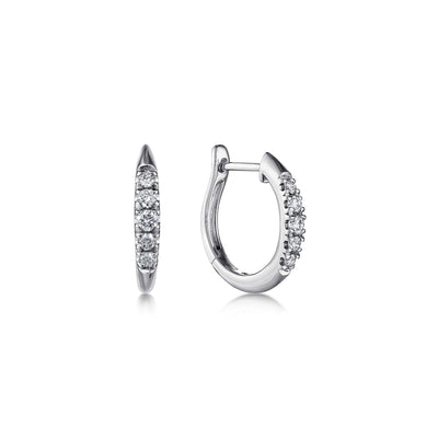 Diamond Huggie Hoop Earrings