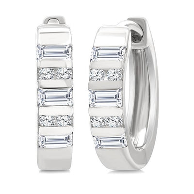 Petite Diamond Huggie Hoop Earrings