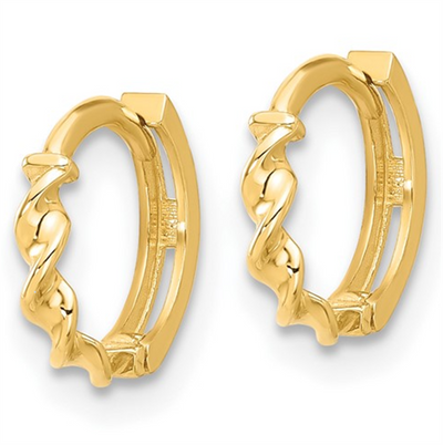 Twist Huggie Hoop Earrings