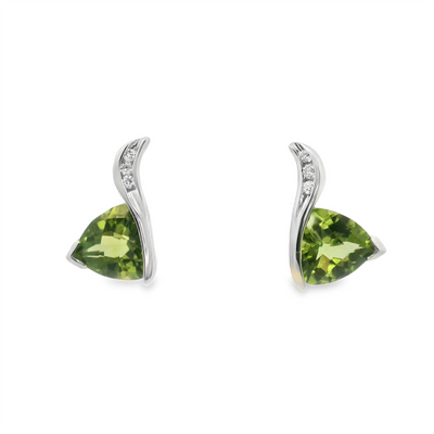 Peridot & Diamond Earrings