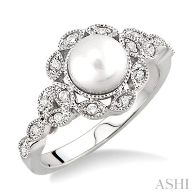 Pearl & Diamond Fashion Ring
