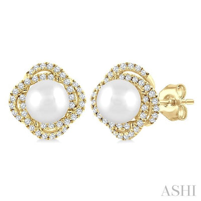 Pearl & Petite Diamond Fashion Earrings