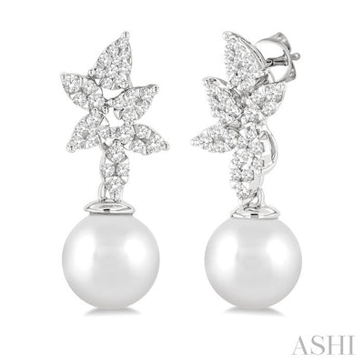 Pearl & Lovebright Diamond Fashion Earrings