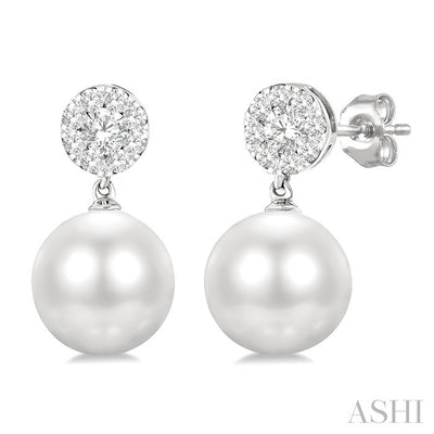 Pearl & Lovebright Diamond Fashion Earrings