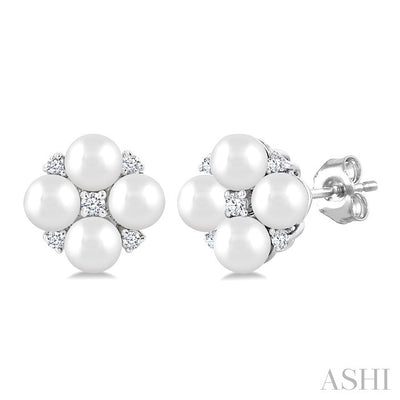 Pearl & Diamond Fashion Earrings