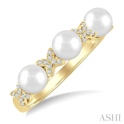 Pearl & Diamond Floral Fashion Band
