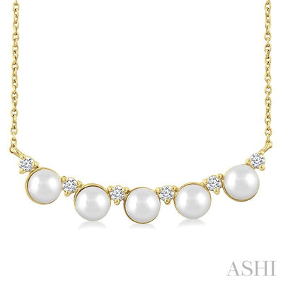 Pearl & Diamond Smile Necklace
