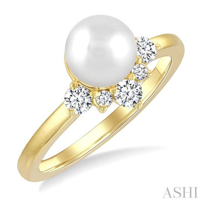 Pearl & Diamond Fashion Ring