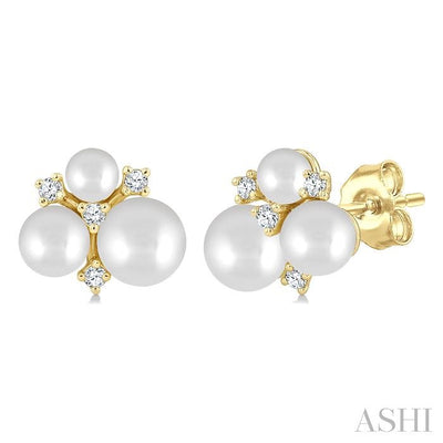 Pearl & Diamond Fashion Earrings
