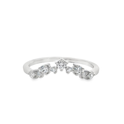 Diamond Contour Wedding Ring