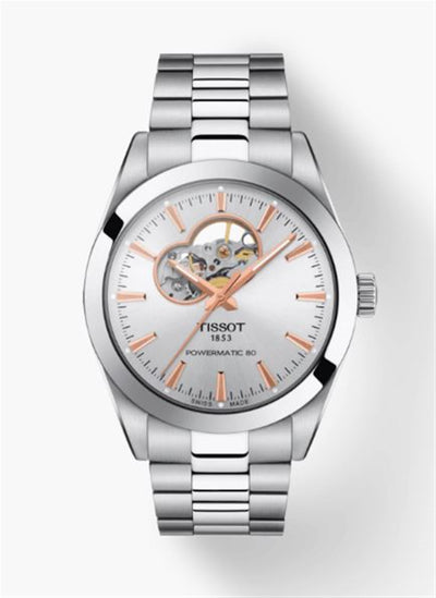 Tissot Gentleman Powermatic 80 Open Heart Watch, 40 mm