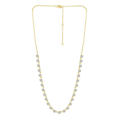 Diamond Station Tennis Necklace