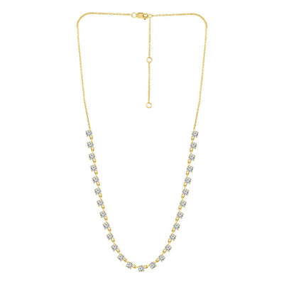Diamond Station Tennis Necklace