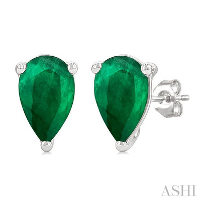 Pear Shape Gemstone Stud Earrings