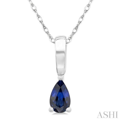 Pear Shape Gemstone Solitaire Pendant