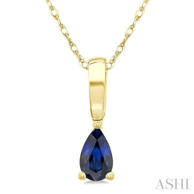 Pear Shape Gemstone Solitaire Pendant