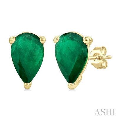 Pear Shape Gemstone Stud Earrings