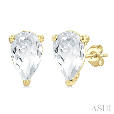 Pear Shape Gemstone Stud Earrings