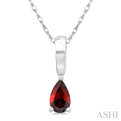 Pear Shape Gemstone Solitaire Pendant